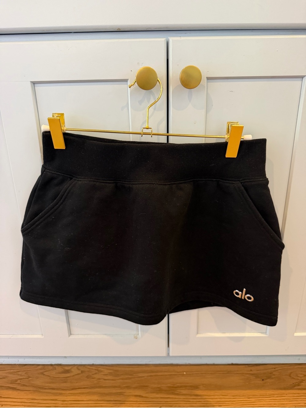 ALO Yoga Black Athletic Skort with Built-In Shorts